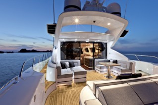 Motor yacht KAWAI -  Aft Deck at Night
